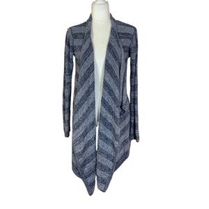 Barefoot Dreams Bamboo Chic lite Calypso ádrale 436 Stripe Blue cardigan SzL/XL